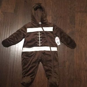 Football fleece zip up 6m. New with tags